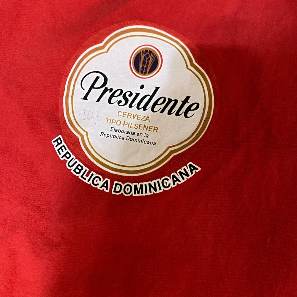 Vintage Presidente Beer Brand Shirt Sz XL
